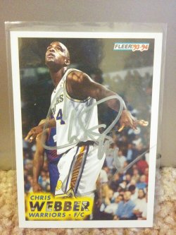 1993-94 Fleer Chris Webber RC Autograph