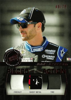 2013 Press Pass Redline Racing Piece of the Action Jimmie Johnson