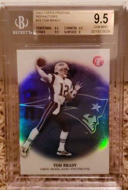 2002 Topps Pristine Refractor Tom brady 