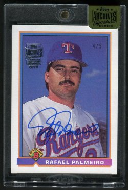 2015 Topps Archives Signature Series: Rafael Palmeiro (1991 Bowman)