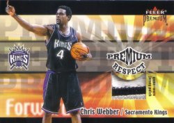 2001-02 Fleer Premium Commanding Respect Premium Patches Chris Webber #ed 6/75