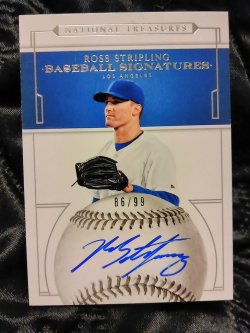 2016 Panini National Treasures  Ross Stripling Baseball Signatures