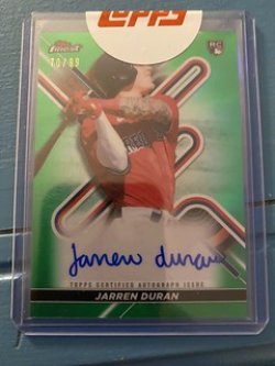 2022 Topps finest green rf jarren duran