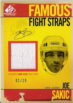 2009-2010 Upper Deck SP Game Used Joe Sakic Famous Fight Straps