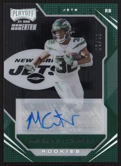 2021 Panini Chronicles Playoff Momentum Rookies Autographs Holo Silver Michael Carter