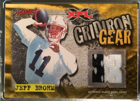 2001 Topps XFL Gridiron Gear Jersey Chuck Clements