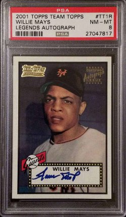 Sold at Auction: Pair of Willie Mays Relic Game Worn Jersey Baseball Cards.  2001 Topps American Pie Timeless Classics and 2004 All-Time Fan Favorites