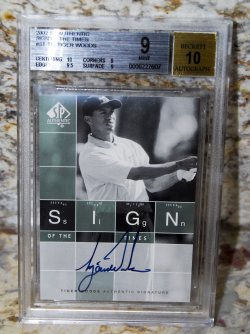 2002 Upper Deck SP Sign of the Times Tiger Woods