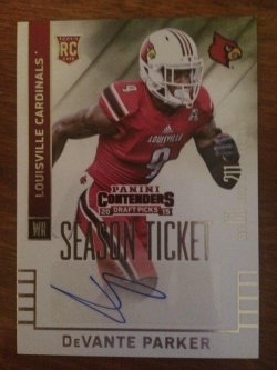 2015 Panini Contenders Devante Parker Season Ticket Autographed RC