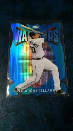 2014 Topps Finest Nick Castellanos Warriors blue die-cut