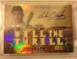 2013 Topps Triple Threads Will Clark Gold Relic Auto