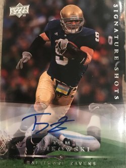 2008 Upper Deck  Tom Zbikowski Signature Shots SS54