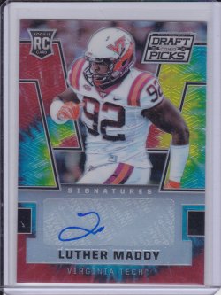    Luther Maddy 2016 Panini Prizm Draft Picks Autographs Prizms Tie Dyed /49