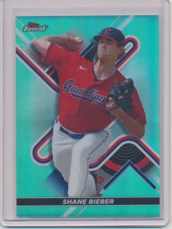    Shane Bieber 2022 Finest Aqua Refractor /199