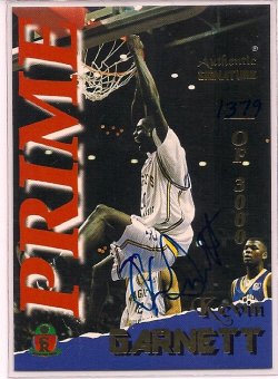 1995  Signature Rookies Kevin Garnett Signature Rookies Prime Authentic Signatures
