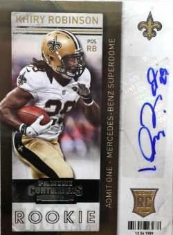 2013  Playoff Contenders Khiry Robinson Rookie Ticket