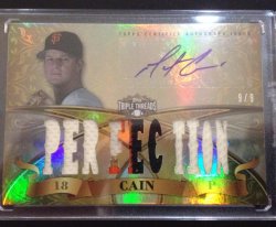 2013 Topps Triple Threads Matt Cain Gold Relic Auto