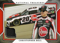 2025 Panini National Treasures Racing Track Gear (firesuit) Christopher Bell