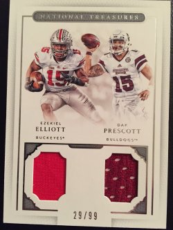 2016 National Treasures Ezekiel Elliott and high quality Joey Bosa /99 Rookie