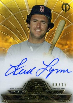 2014 Topps Tribute Tribute to the Pastime Autographs Gold Fred Lynn