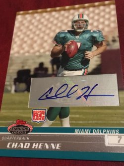 Chad Henne Miami Dolphins Topps Football Card