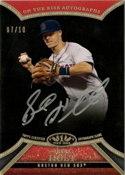 Brock Holt signed baseball card (Boston Red Sox) 2013 Topps