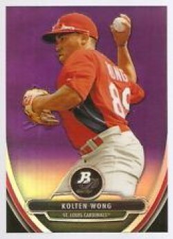    2013 Bowman Platinum Purple Refractor KOLTEN WONG Rookie BPCP69 *0030