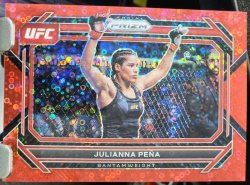 2023 Panini Prizm UFC Julianna Pena Prizms Under Card Red