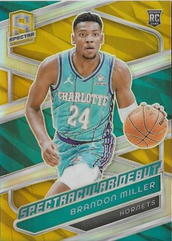2023-24 Panini Spectra Spectracular Debut Gold Brandon Miller #ed 10/10