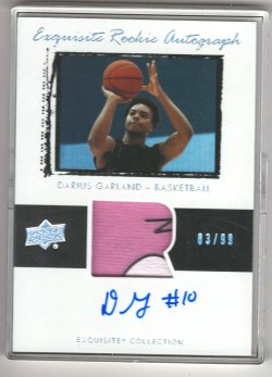2020 Upper Deck Goodwin Darius Garland Exquisite Rookie Patch Autograph