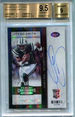 2013 Panini Contenders Geno Smith Championship Ticket