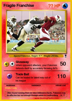 2012  Busting Packs Pokemon Kevin Kolb AKA Fragile Franchise