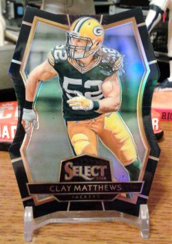 2016 Panini Select Premier Level Black Die Cut Clay Matthews