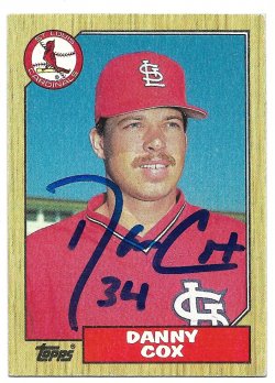 1987 Topps  TTM Danny Cox 10/25/25