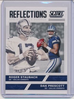    Dak Prescott and Roger Staubach 2017 Score Reflections