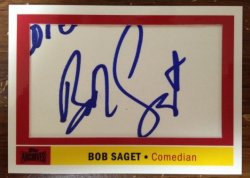 2013 Topps Archives Baseball Bob Saget Cut Signature
