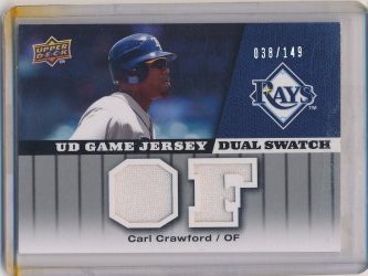    Carl Crawford 2009 Upper Deck Game Jersey Dual /149