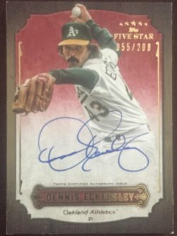 2012 Topps Five Star Dennis Eckersley On-card Auto 055/208