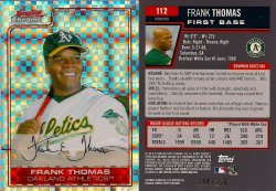 2006  Bowman Chrome Xfractors Frank Thomas