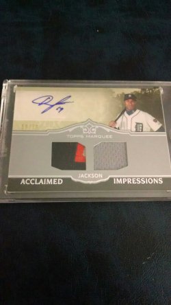 2011 Topps marquee Austin Jackson acclaimed impressions autograph