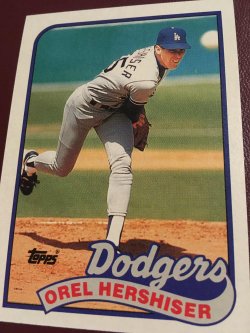 Orel Hershiser #653 (1989 Score) Highlight Card, Los Angeles