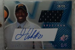 2001-02 Upper Deck UD SPx Jason Richardson Spectrum Rookie AU Jersey  RC