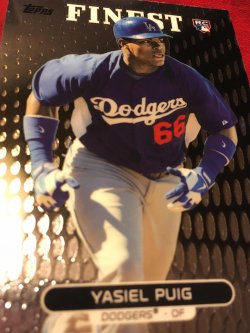 2013 Topps FINEST Rookie YASIEL PUIG #91 Los Angeles Dodger Cuban OF