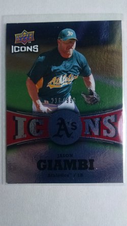 2009 Upper Deck Icons Insert 216/999 Jason Giambi IC-JG