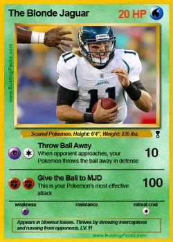 2012  Busting Packs Pokemon Blaine Gabbert AKA Blonde Jaguar