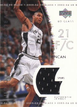 2003-04 Upper Deck UD Glass Duncan, Tim - Game Gear