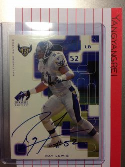 1999 Upper Deck SP Signature Edition Ray Lewis auto