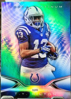 2014 Topps Platinum Reggie Wayne Blue Refractor