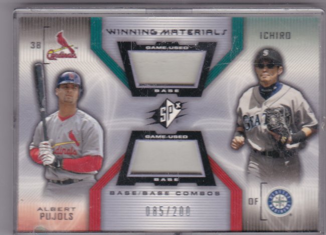 Albert Pujols 2002 Upper Deck Game Used Jersey Card