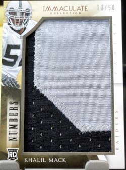 2014 Panini Immaculate Collection Khalil Mack Immaculate Numbers